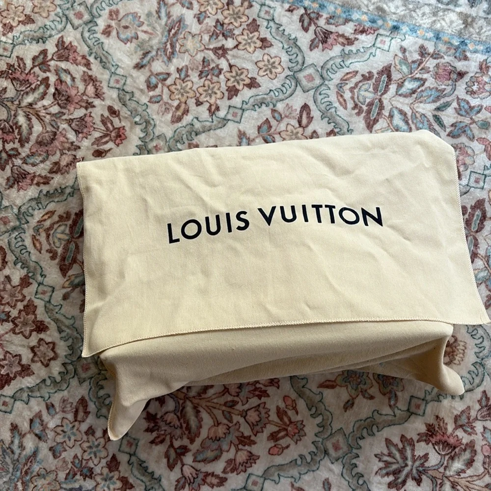 LOUIS VUITTON Wilshire MM Tote Bag Dune Tan Ivory Patent Leather Vernis Dust bag - Picture 9 of 16